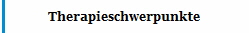 Therapieschwerpunkte